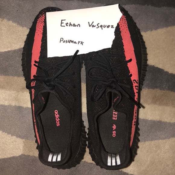 yeezy red stripe stockx